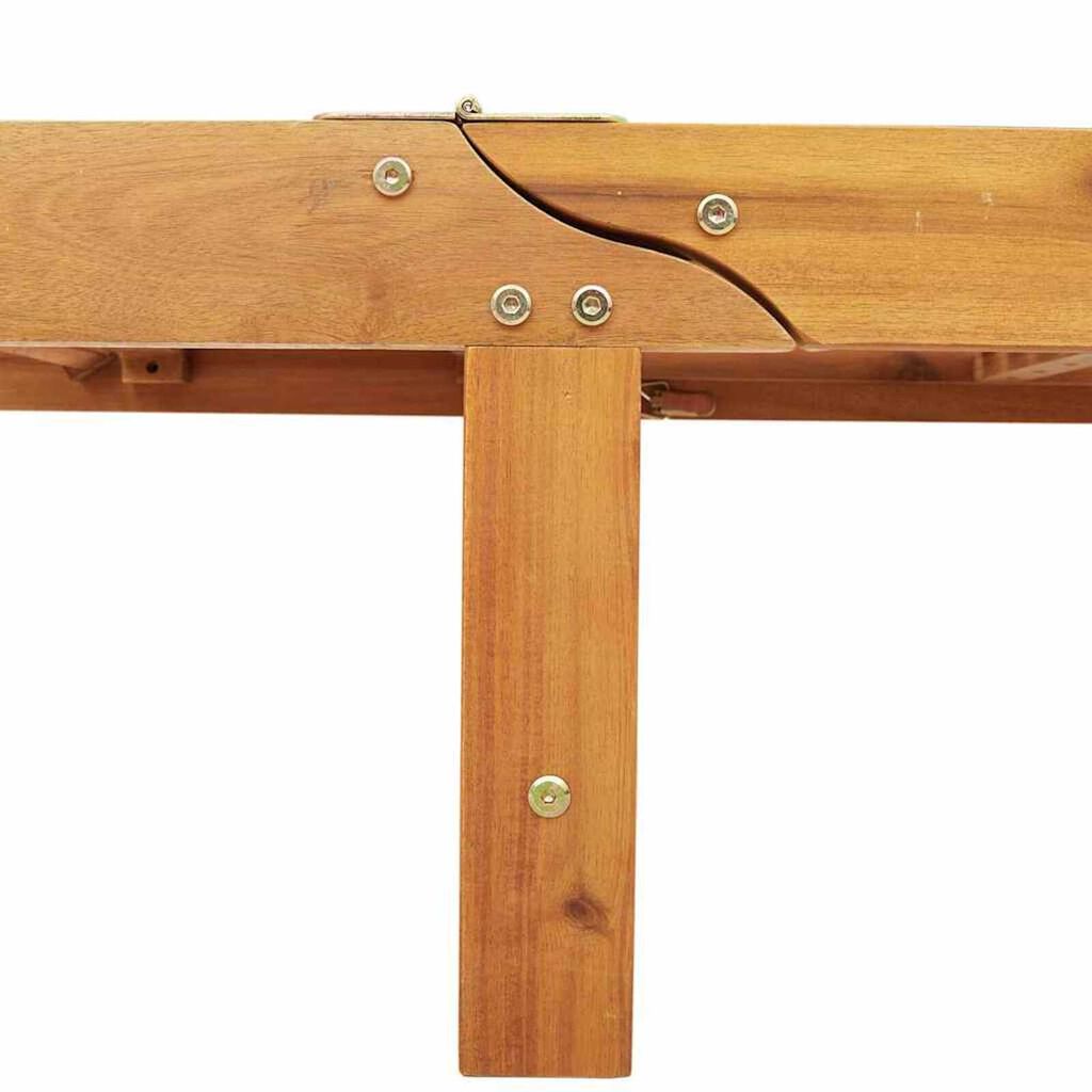 vidaXL Ξαπλώστρα με μαξιλάρι Taupe 200 x 67 x 84εκ Μασίφ ξύλο ακακίας