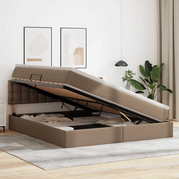 vidaXL &Kappa;&rho;&epsilon;&beta;ά&tau;&iota; &mu;&epsilon; &alpha;&pi;&omicron;&theta;&eta;&kappa;&epsilon;&upsilon;&tau;&iota;&kappa;ό &chi;ώ&rho;&omicron; &kappa;&alpha;&iota; LED &Kappa;&alpha;&pi;&omicron;&upsilon;&tau;&sigma;ί&nu;&omicron; 160 x 200 cm