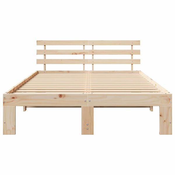 vidaXL Σκελετός Κρεβατιού Καφέ 120 x 200 cm Μασίφ ξύλο πεύκου