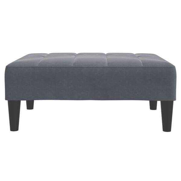 vidaXL Υποπόδιο Σκούρο Γκρι 77x55x31 εκ. Βελούδινο