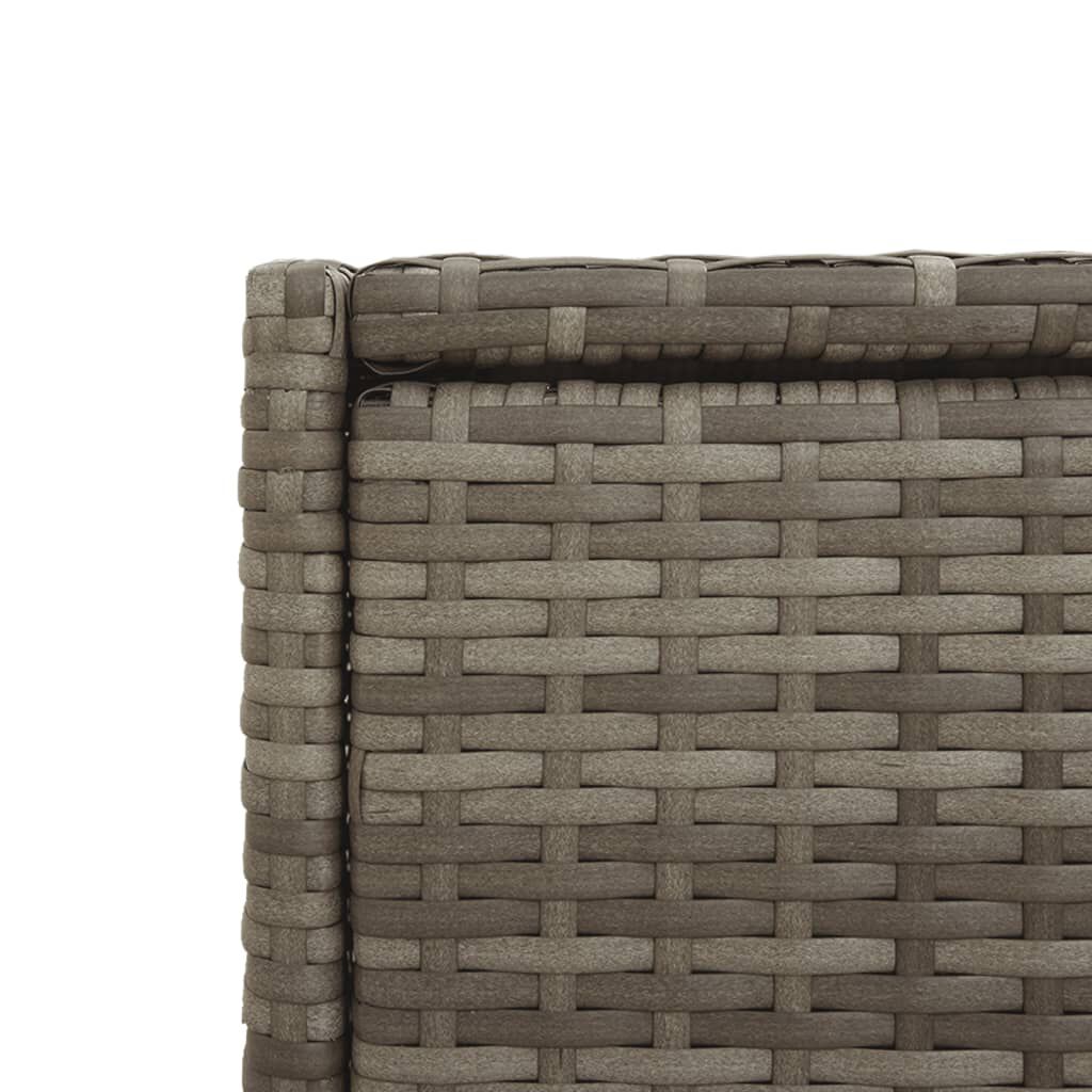 vidaXL Ντουλάπι Αποθήκευσης Κήπου Γκρι 55x55x111 εκ. Συνθετικό Ρατάν