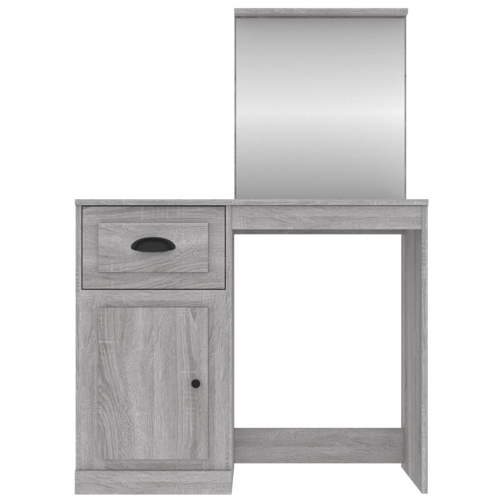 vidaXL Μπουντουάρ με Καθρέφτη Γκρι Sonoma 90x50x132,5 εκ. Επεξ. Ξύλο