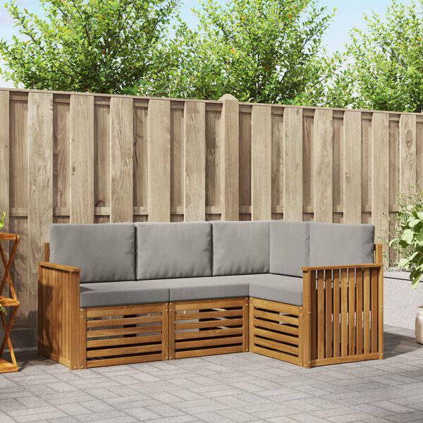 vidaXL &Sigma;&epsilon;&tau; &Kappa;&alpha;&nu;&alpha;&pi;έ 4 pcs &Phi;&upsilon;&sigma;&iota;&kappa;ό &kappa;&alpha;&iota; &Alpha;&nu;&omicron;&iota;&chi;&tau;ό &Gamma;&kappa;&rho;&iota; &Sigma;&tau;&epsilon;&rho;&epsilon;ό &Xi;ύ&lambda;&omicron; &Alpha;&kappa;&alpha;&kappa;ί&alpha;&sigmaf;