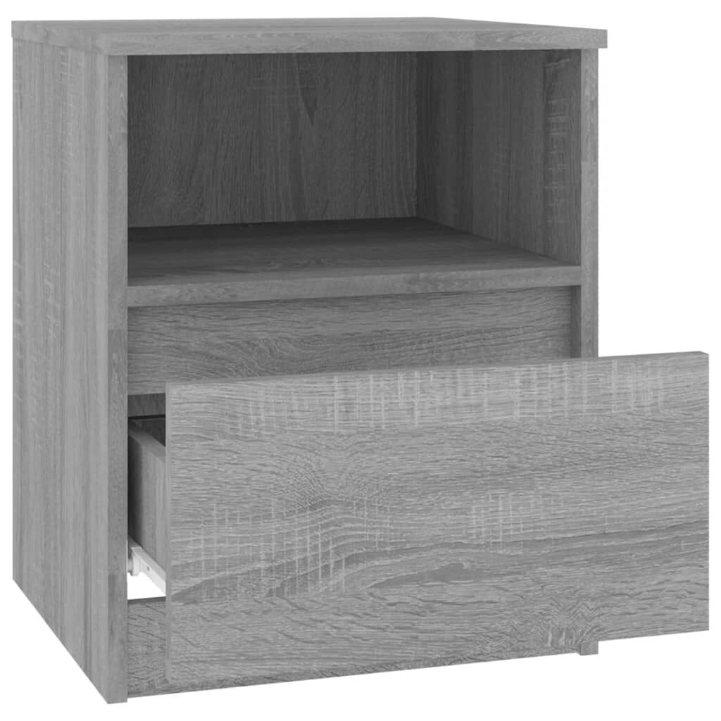 vidaXL Κομοδίνα 2 τεμ. Γκρι Sonoma 40x40x50 εκ. από Επεξεργασμένο Ξύλο