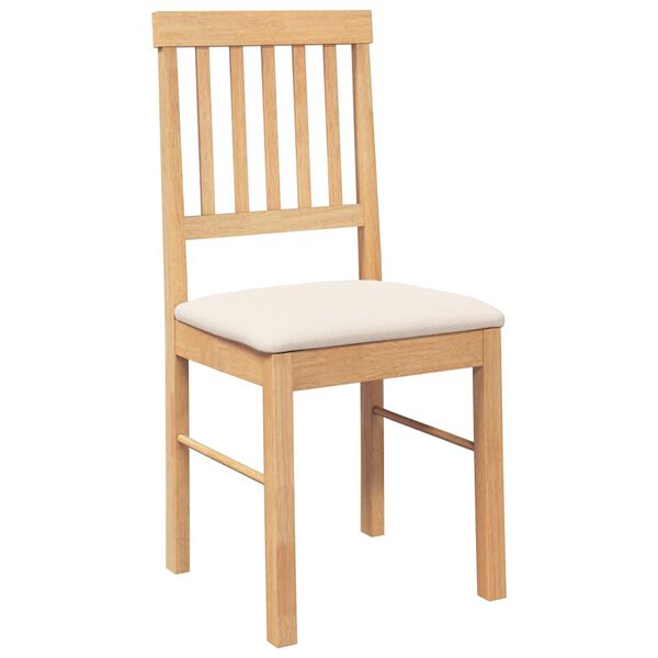 vidaXL Καρέκλες τραπεζαρίας με μαξιλάρια 2 τεμάχια από μασίφ ξύλο