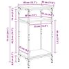vidaXL Τραπεζάκι Πλευράς με ράφι Παλαιό ξύλο 40 x 30 x 75 cm