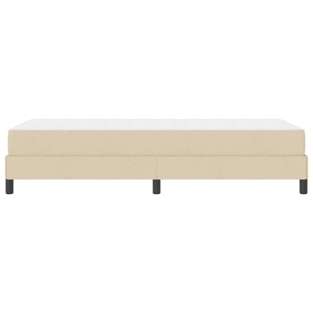 vidaXL Κρεβάτι με ελατήρια με στρώμα Κρεμ 100 x 200 cm ύφασμα