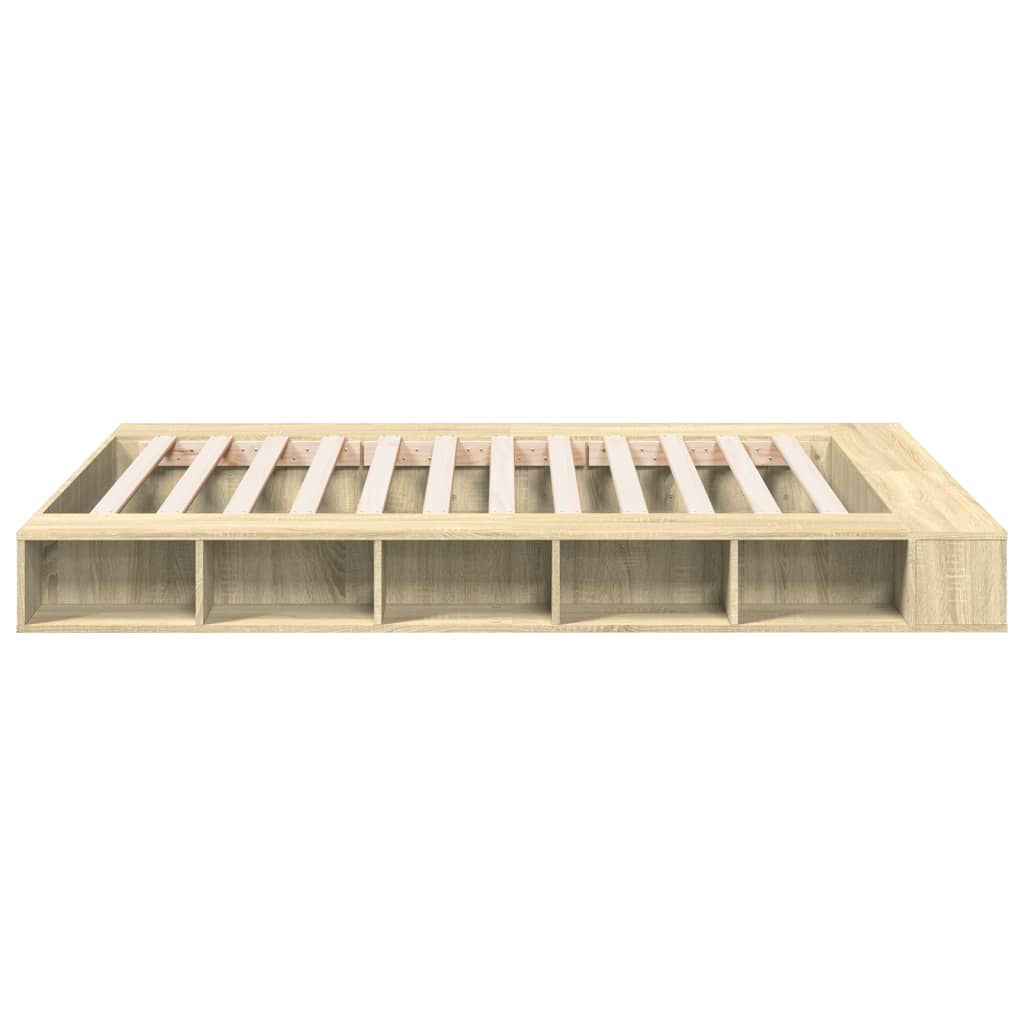 vidaXL Πλαίσιο Κρεβατιού Sonoma Δρυς 140x200 εκ. Επεξεργασμένο Ξύλο