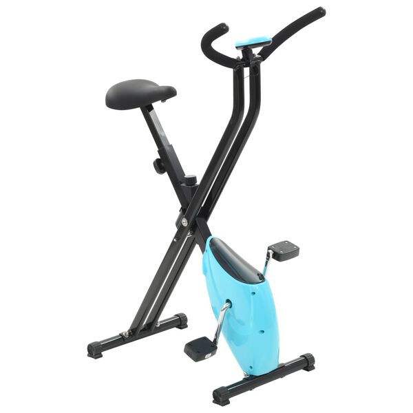 vidaXL Ποδήλατο Γυμναστικής X-Bike με Αντίσταση Ιμάντα Μπλε