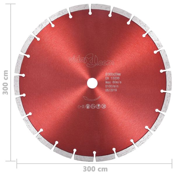 vidaXL Διαμαντόδισκος Κοπής 300 χιλ. Ατσάλινος