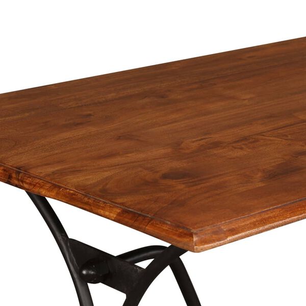 vidaXL Τραπεζαρία 180 x 90 x 76 εκ. Μασίφ Ξύλο με Μελί Φινίρισμα