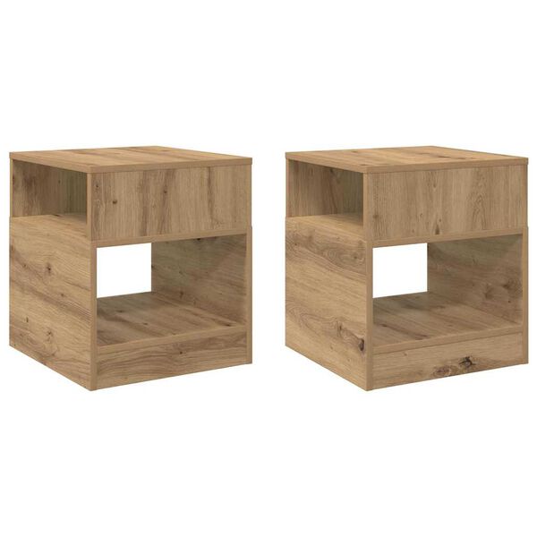 vidaXL End Table 2 pcs Artisan Oak 40,5 x 40 x 45 &epsilon;&kappa;