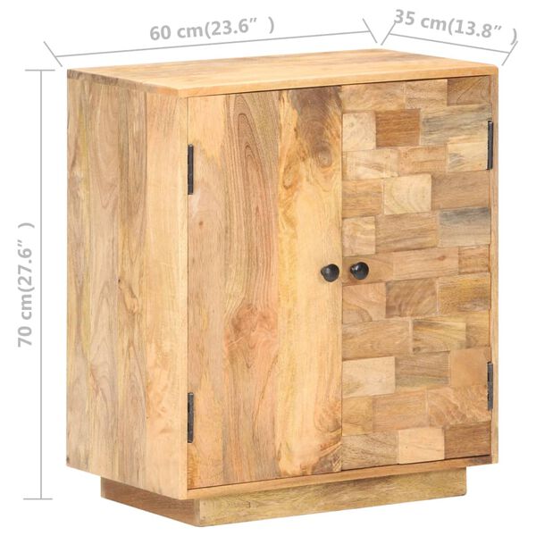 vidaXL Ντουλάπι 60 x 35 x 70 εκ. από Μασίφ Ξύλο Μάνγκο