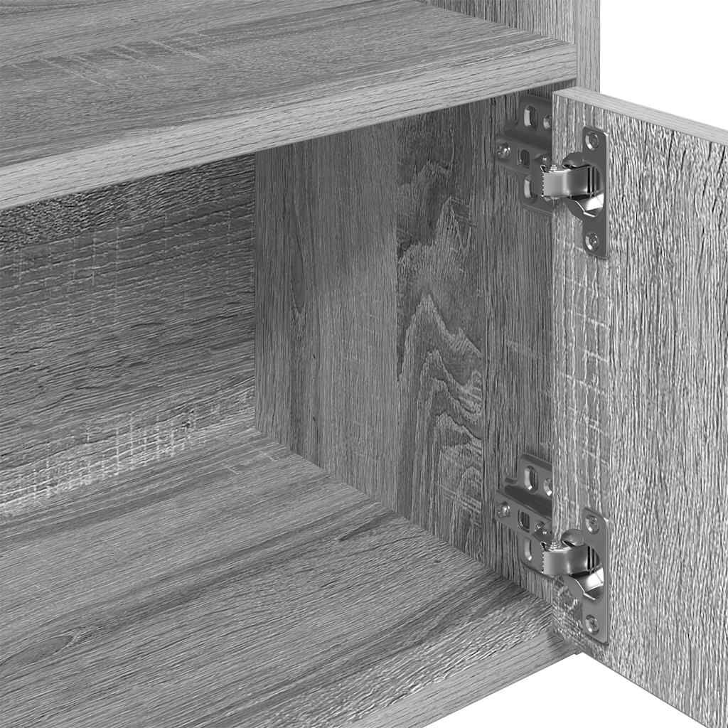 vidaXL Βιβλιοθήκη Γκρι Sonoma 31x24x127 εκ. από Επεξεργασμένο Ξύλο