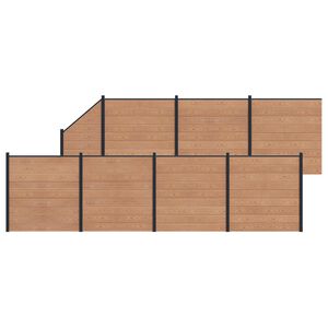 vidaXL &Pi;ά&nu;&epsilon;&lambda; &Phi;&rho;ά&chi;&tau;&eta; 8 pcs WPC &kappa;&alpha;&iota; &Alpha;&lambda;&omicron;&upsilon;&mu;ί&nu;&iota;&omicron; &Kappa;&alpha;&phi;έ