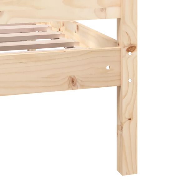 vidaXL Πλαίσιο Κρεβατιού 150 x 200 εκ. Μασίφ Ξύλο King Size