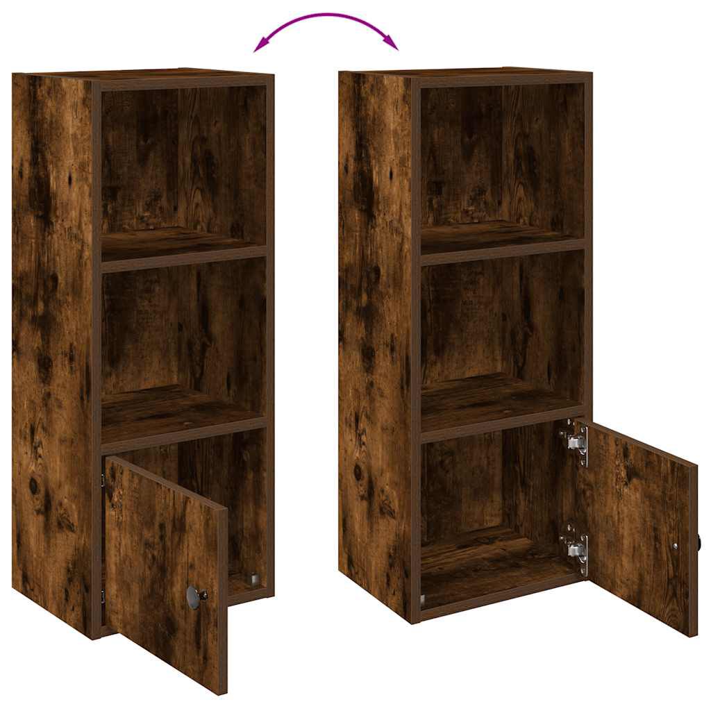 vidaXL Βιβλιοθήκη Καπνιστή Δρυς 31x24x77 εκ. από Επεξεργασμένο Ξύλο