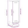 vidaXL Ντουλάπι Λευκό 36x39x113 εκ. από Ατσάλι
