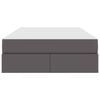 vidaXL Κρεβάτι με αποθηκευτικό χώρο και στρώμα Γκρι 120 x 190 cm