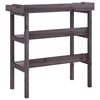 vidaXL Τραπέζι Φυτών με Ράφια Γκρι 78x38x82,5εκ. από Μασίφ Ξύλο Ελάτης