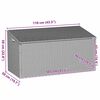 vidaXL κουτί αποθήκευσης κήπου ανοιχτό γκρι 110x50x58 cm Poly Rattan