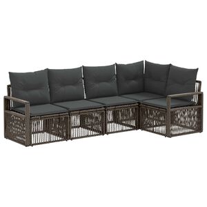 vidaXL &Sigma;&epsilon;&tau; &Kappa;&alpha;&nu;&alpha;&pi;έ &Kappa;ή&pi;&omicron;&upsilon; 5 pcs &Gamma;&kappa;&rho;&iota; &sigma;&upsilon;&nu;&theta;&epsilon;&tau;&iota;&kappa;ό &rho;&alpha;&tau;ά&nu;