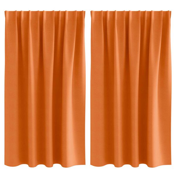 vidaXL Κουρτίνες 2 pcs Φωτεινό Πορτοκάλι 140 x 140 cm Πολυεστέρας