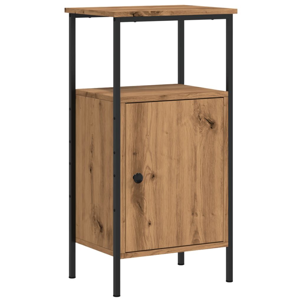 vidaXL Κομοδίνο τεχνίτης Δρυς 41x31x80 εκ. από Επεξεργασμένο Ξύλο