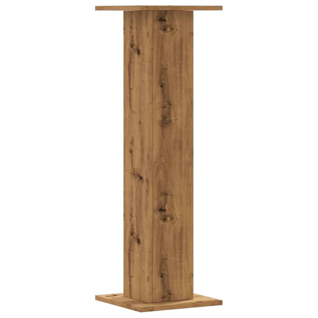 vidaXL Βάσεις Φυτών 2 τεμ. Αρτισιανή Δρυς 30x30x95 εκ. Επεξ. Ξύλο