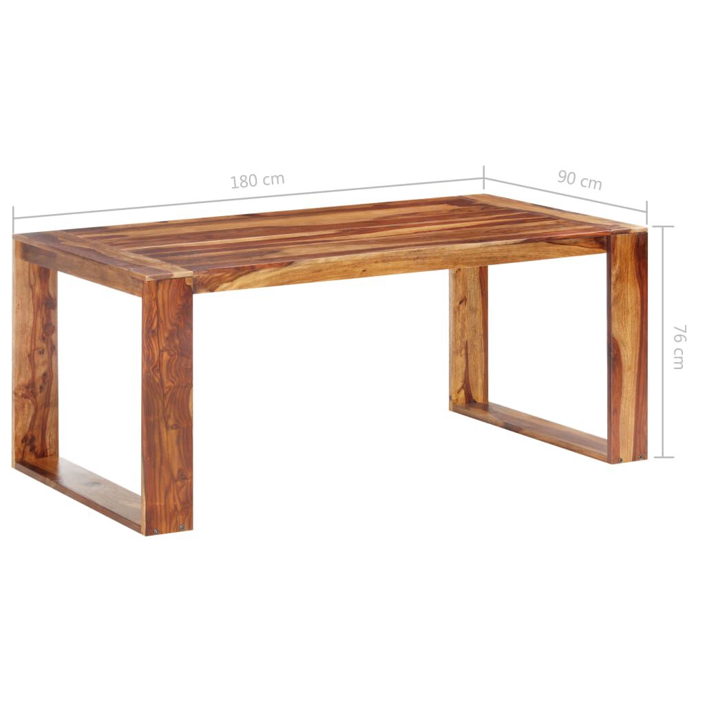 vidaXL Τραπεζαρία 180 x 90 x 76 εκ. από Μασίφ Ξύλο