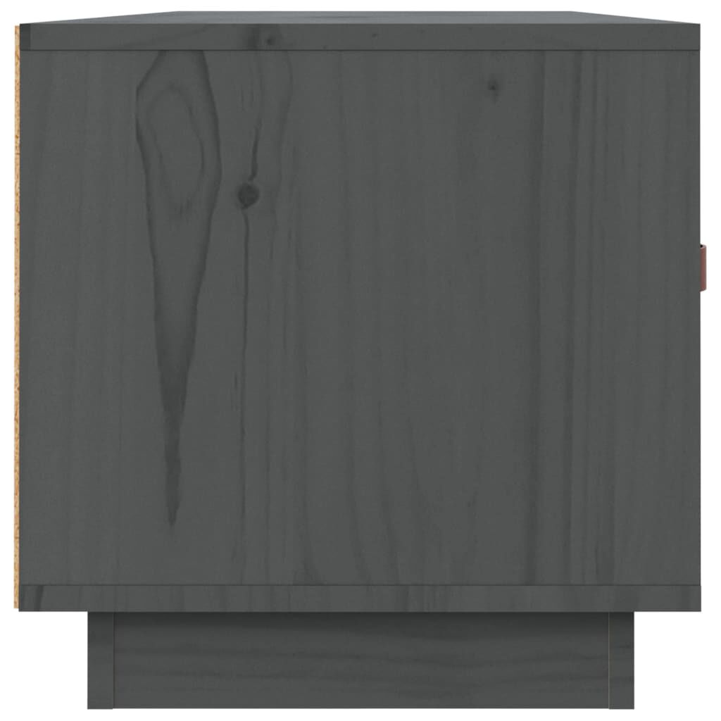 vidaXL Έπιπλο Τηλεόρασης Γκρι 80x34x35 εκ. από Μασίφ Ξύλο Πεύκου