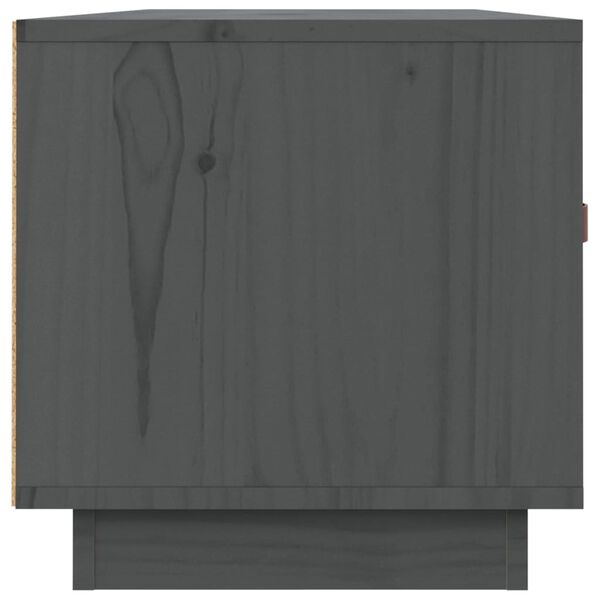 vidaXL Έπιπλο Τηλεόρασης Γκρι 80x34x35 εκ. από Μασίφ Ξύλο Πεύκου