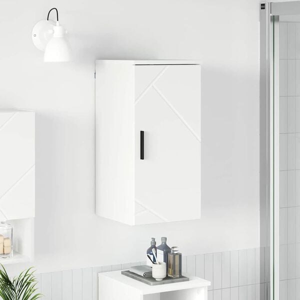 vidaXL Ντουλάπι Μπάνιου Λευκό 30 x 31,5 x 61 εκ Επεξεργασμένο ξύλο