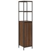 vidaXL Ντουλάπι μπάνιου με ράφια καφέ δρυς 36x35x165 εκ.