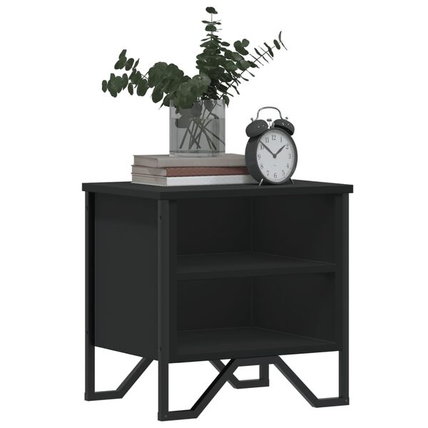 vidaXL Κομοδίνο Μαύρο 40 x 30 x 40 εκ. από Επεξεργασμένο Ξύλο