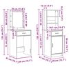 vidaXL Σετ Τραπεζιού Μακιγιάζ 2 pcs Καπνιστό Δρύς 50 x 41 x 135 εκ