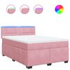 vidaXL &Kappa;&rho;&epsilon;&beta;ά&tau;&iota; Boxspring &mu;&epsilon; &Sigma;&tau;&rho;ώ&mu;&alpha; &Rho;&omicron;&zeta; 140x190 &epsilon;&kappa;. &Beta;&epsilon;&lambda;&omicron;ύ&delta;&iota;&nu;&omicron;