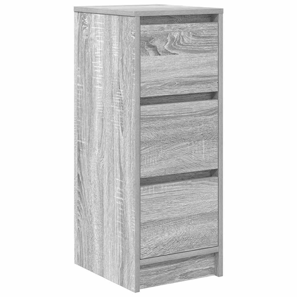 vidaXL Sideboard Γκρι Sonoma 29,5x34x76 cm Ξύλινο μηχανουργικό ξύλο