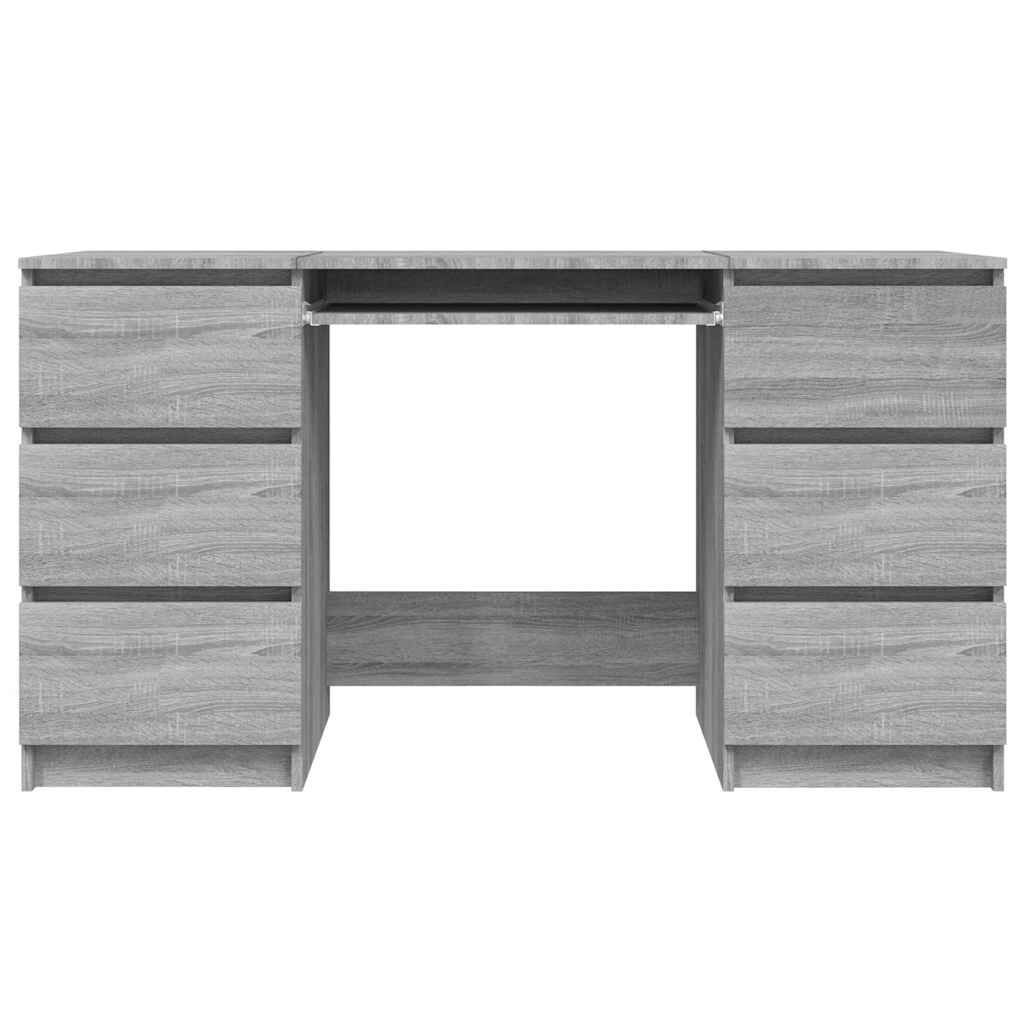 vidaXL Γραφείο Γκρι Sonoma 140 x 50 x 77 εκ. από Επεξεργασμένο Ξύλο