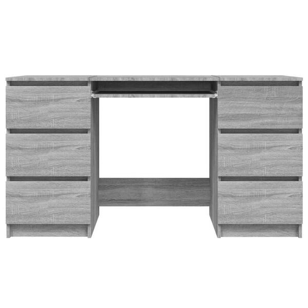 vidaXL Γραφείο Γκρι Sonoma 140 x 50 x 77 εκ. από Επεξεργασμένο Ξύλο