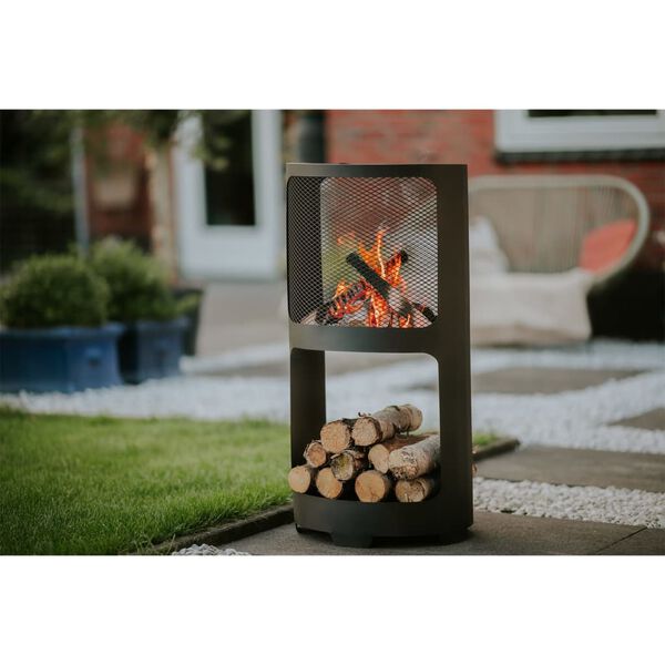 RedFire Τζάκι Εξωτερικού Χώρου Buffalo Μαύρο Ματ 44x90 εκ. Ατσάλινο