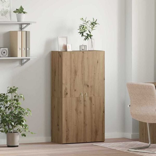 vidaXL Γραφείο Ντουλάπι με ράφι με πόρτα artisan δρυς 60 x 32 x 115 cm