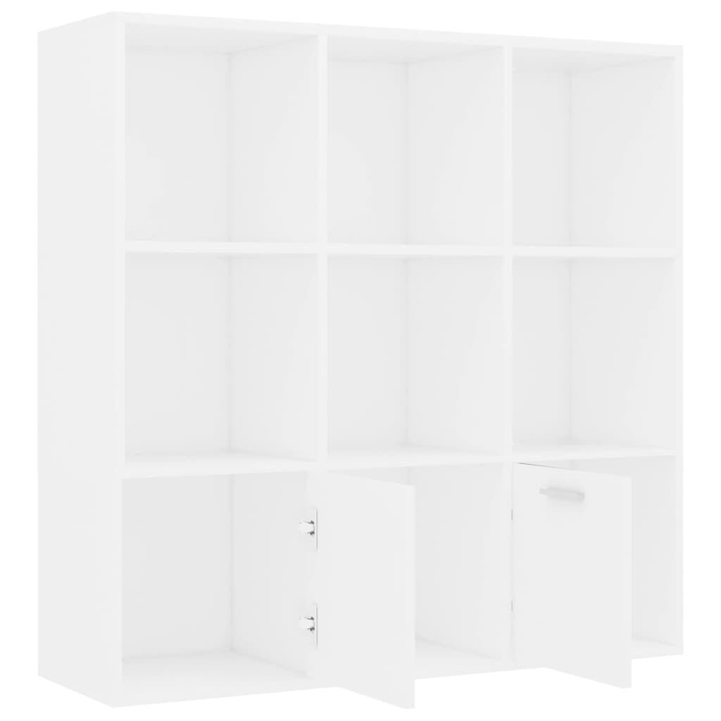 vidaXL Βιβλιοθήκη Λευκή 98 x 30 x 98 εκ. από Επεξ. Ξύλο