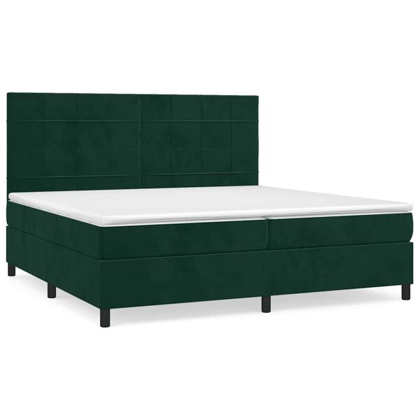 vidaXL &Kappa;&rho;&epsilon;&beta;ά&tau;&iota; Boxspring &mu;&epsilon; &Sigma;&tau;&rho;ώ&mu;&alpha; &Sigma;&kappa;&omicron;ύ&rho;&omicron; &Pi;&rho;ά&sigma;&iota;&nu;&omicron; 200x200&epsilon;&kappa;. &Beta;&epsilon;&lambda;&omicron;ύ&delta;&iota;&nu;&omicron;