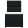 vidaXL Κρεβάτι Boxspring με Στρώμα Μαύρο 90x200 εκ. Βελούδινο