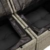vidaXL Σετ Καναπέ Κήπου 7 pcs Ανοιχτό γκρι συνθετικό ρατάν