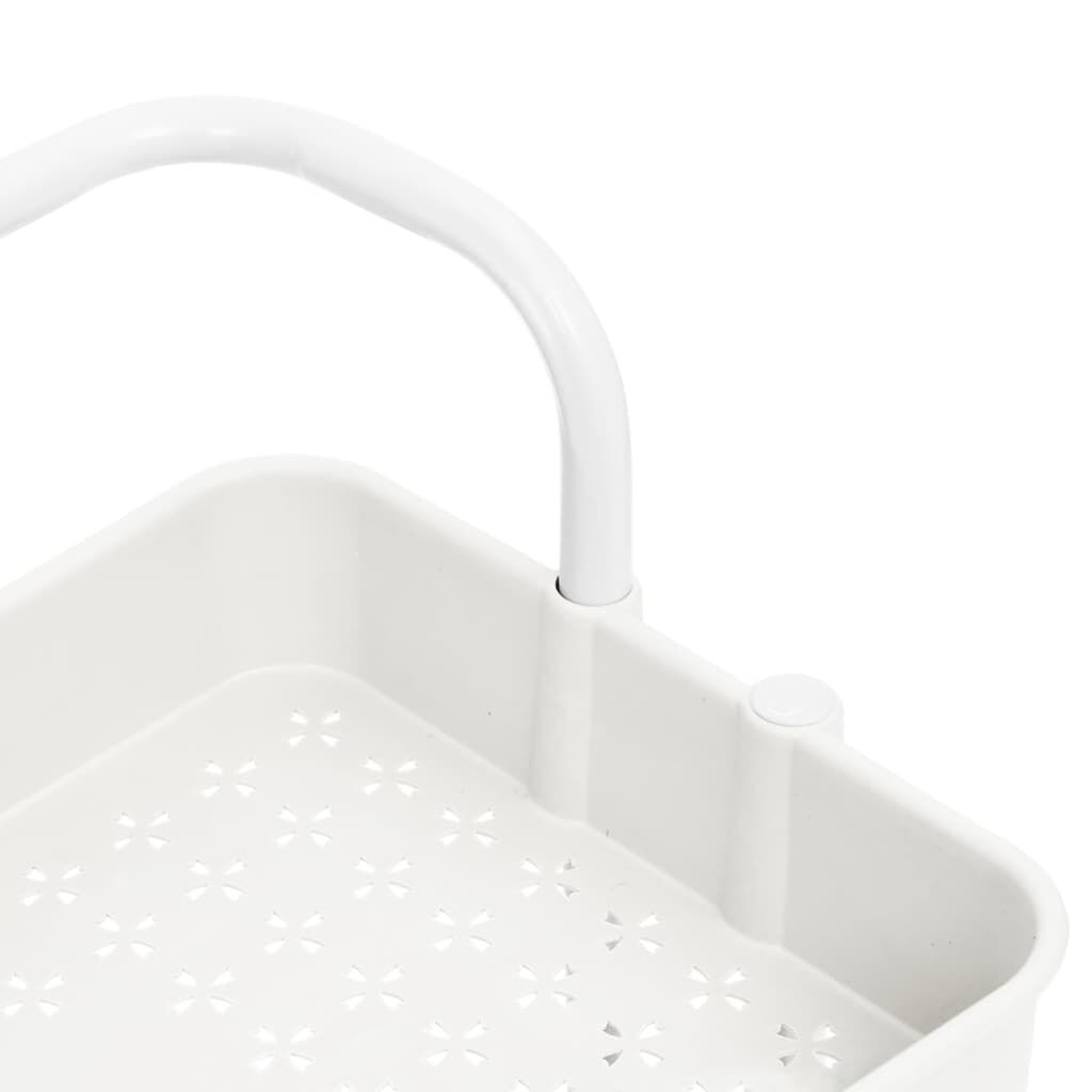 vidaXL Τρόλεϊ Κουζίνας 3 Επιπέδων Λευκό 42 x 35 x 85 εκ. Σίδερο/ABS