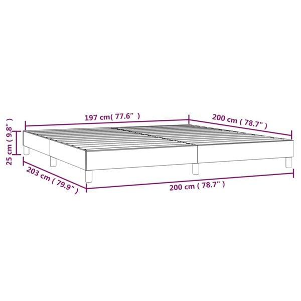 vidaXL Σκελετός Κρεβατιού Χωρίς Στρώμα Μαύρο 200x200 εκ. Βελούδινο