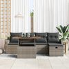 vidaXL Σετ Καναπέ Κήπου 6 pcs Γκρι συνθετικό ρατάν