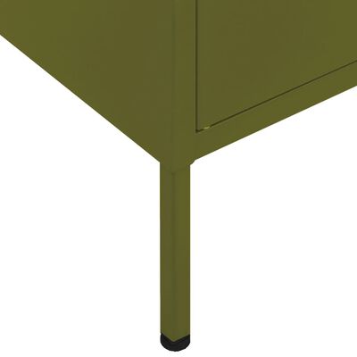 vidaXL Ντουλάπι Αποθήκευσης Πράσινο Λαδί 80x35x101,5 εκ. από Ατσάλι